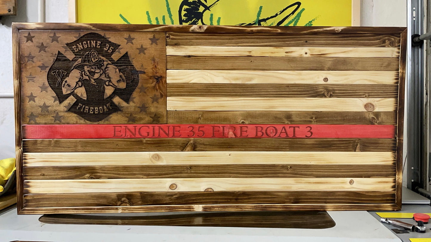 Custom Wooden Flag